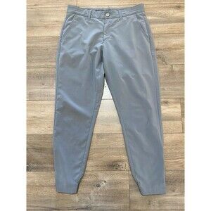 PRIMO Zip Ankle Jogger Chino Mens 30S 30X28 Gray Stretch Casual Golf Pants
